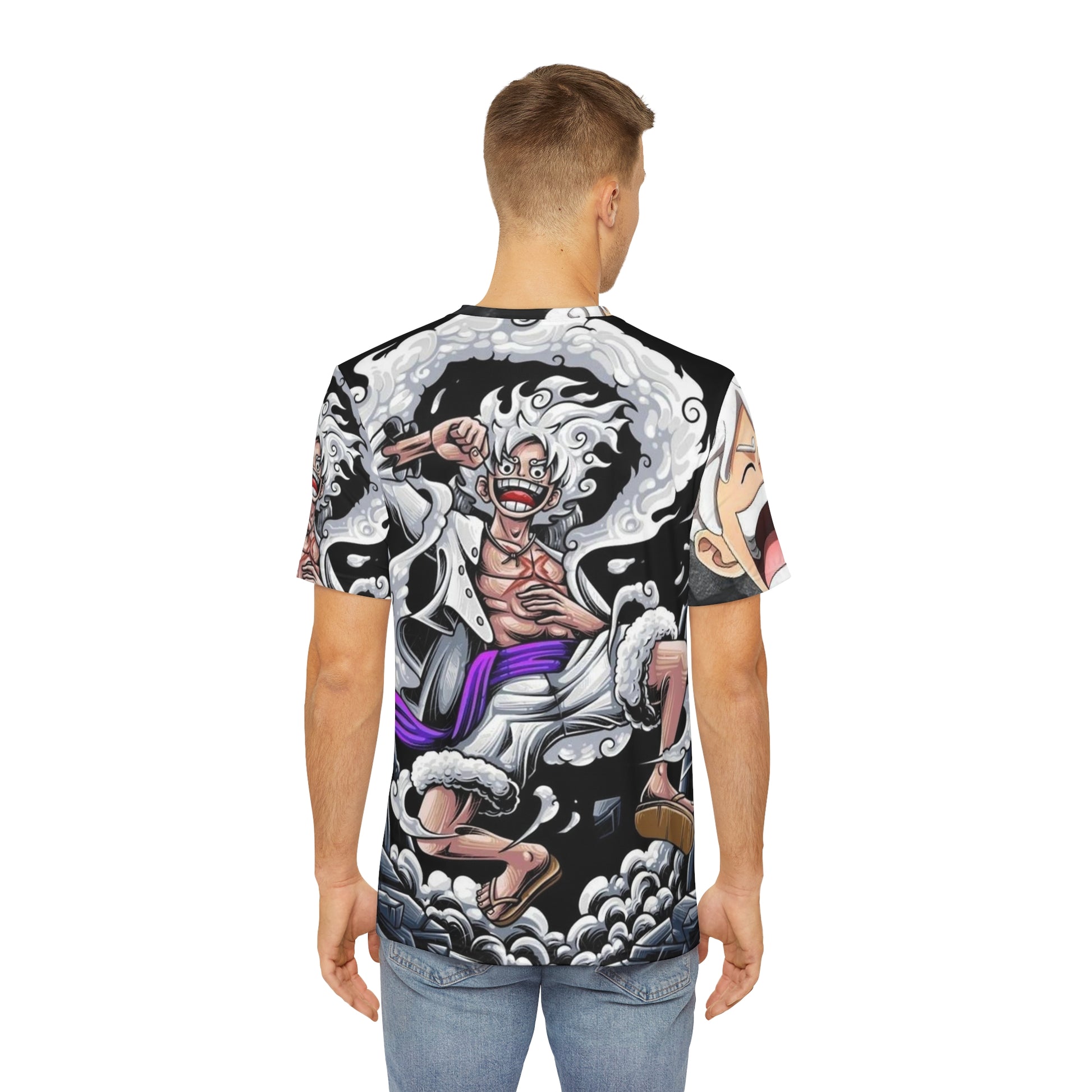 Anime Polyester Tee - Monkey D Luffy T-Shirt, Vibrant Anime Shirt